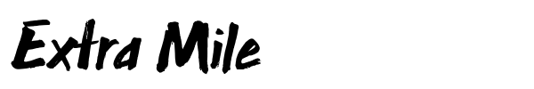 Extra Mile font preview